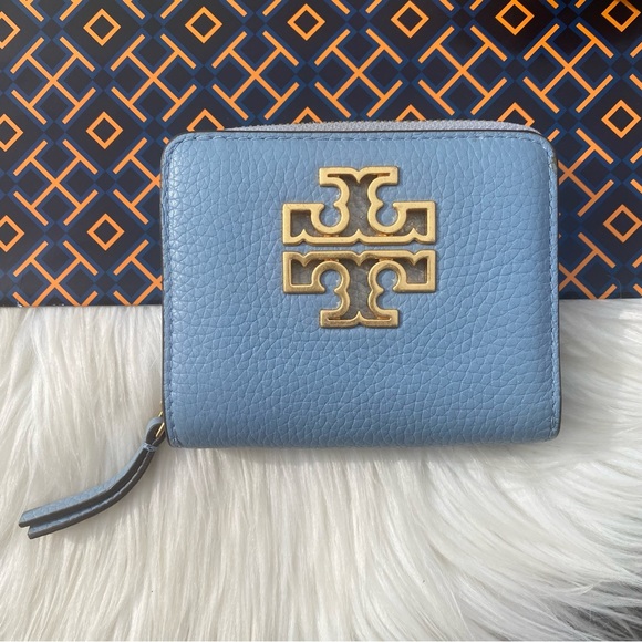 Tory Burch blue Britten mini wallet - Picture 2 of 7